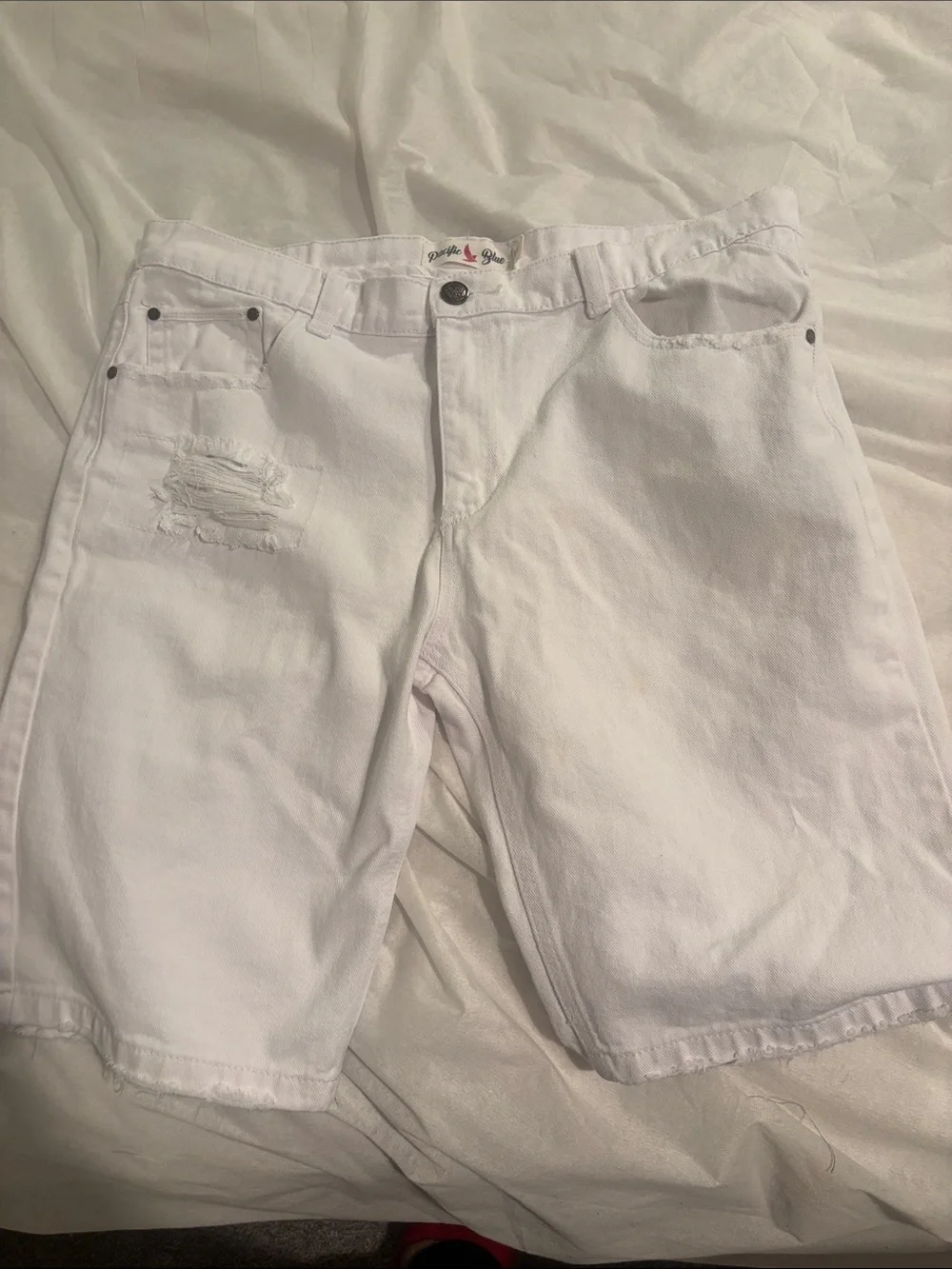 White Men's Jean Shorts